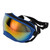 Dog Sunglasses Windproof UV Proof PC TPU with Adjustable Strap Pet Goggles for Outdoor Skiing Blue Frame Blue Lens