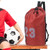 Sport Oxford Cloth Drawstring Bag Fitness Training Backpack for Basketball Footballred