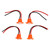 4Pcs Battery Charging Interface 3 Pin Charging Cable Line Plastic with Cover for Electric Car