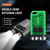 Mini Flashlight LED Keychain Flashlight Rechargeable Pocket Light Waterproof with 5-Level Brightness 4-Color Light Source for Camping Hiking Emergency Use