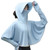 Sunscreen Jacket with Hood Thin Long Sleeve Ice Silk Blue UV Protection Jackets for Summer Riding