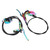 Hydraulic Disc Brake Set Aluminum Alloy 4 Piston Front and Rear Bilateral Hydraulic Brake for Mountain Bike Colorful