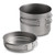 1100ML / 1600ML Titanium Pot Pan Set Super Lightweight Camping Cookware Set Portable Cooking Tool with Folding Handle