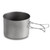 1100ML / 1600ML Titanium Pot Pan Set Super Lightweight Camping Cookware Set Portable Cooking Tool with Folding Handle