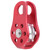 20KN Outdoor Small Climbing Pulley Aluminum Micro Fixed Side Pulleys for Aerial WorkRed