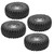 4 Pcs RC Tires Wear Resisting Aluminum Alloy Wheel Rims with Rubber Tires for Remote Control Car(Silver Black )