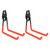Garage Hooks Orange Metal Storage Heavy Duty Wall Hooks for Bikes Warehouse Balcony 2PCS