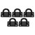 5Pcs Thickened Stainless Steel Ceiling Hook Reinforced Load Bearing Door Buckle Fixing Buckle Stainless Steel Eye Plate Black 6mm