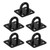 5Pcs Thickened Stainless Steel Ceiling Hook Reinforced Load Bearing Door Buckle Fixing Buckle Stainless Steel Eye Plate Black 6mm