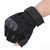 A Pair of Black Outdoor Cycling Anti-Skid Sports Super Fiber Wear Resistant Silicone Fitness Tactics Half Finger Gloves(Half Finger Gloves M)
