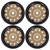 4Pcs RC Crawler Beadlock Wheel Hubs 12 Holes Metal Wheel Hub Replacement for TRX4/SCX10Yellow