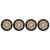 4Pcs RC Crawler Beadlock Wheel Hubs 12 Holes Metal Wheel Hub Replacement for TRX4/SCX10Yellow