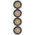 4Pcs RC Crawler Beadlock Wheel Hubs 12 Holes Metal Wheel Hub Replacement for TRX4/SCX10Yellow