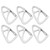 10pcs Stainless Steel Anti Lost Keychain Carabiner Spring Hook Key Chain Clip Buckle for Men Women