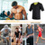 Men Workout Sauna Suit Neoprene Short Sleeve Sweat Shirt Body Shaper Training Weight Loss Shirt