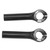 1 Pair Handlebar Ends with Covers Carbon Fiber Handle Grip Ends for 22.2mm Diameter Bar Mountain Bike Black