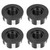 4pcs M4 Carving Hexagonal Nuts Aluminum Alloy Fit for HSP Sakura D3 D4 1/10 RC CarBlack