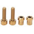 4PCS RISK Titanium Alloy M5*18 Stem Screws Set for Mountain Bike Road Bicycles Bolts Replacement Accessories(Gold )