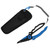 Self Locking Aluminum Alloy Fishing Control Clamp Fishing Cutting Pliers Shear with Storage Bag(blue )