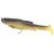 12.5cm 21g Fishing Lures Silicone Fishing Baits T Tail Vivid Spin Ring Magnetic with Treble Hooks for Freshwater Saltwater Black Back Yellow Tail