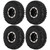 4Pcs 1/10 Remote Control Car 1.9in Alloy Wheel Hub and 115mm Rubber Tires RC AccessoryBlack