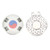 Golf Ball Marker Hat Clip National Flag Pattern Golf Clip Marker Accessories Gift Black
