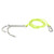Diving Hooks Stainless Steel Double Reef Hook with Spiral Coil Lanyard for Underwater Activities Divers SafetyGreen