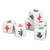12Pcs 6 Sided Dice Set Plastic Big Mahjoong Dice with East West South North White