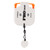 Golf Score Counter One Touch Reset Double Handheld Mini Stroke Counter for Outdoor ScorekeeperWhite Orange