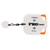 Golf Score Counter One Touch Reset Double Handheld Mini Stroke Counter for Outdoor ScorekeeperWhite Orange