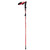 Hiking Pole Aluminium Alloy Telescopic Collapsible Multifunctional Outdoor Walking Stick for Men Women Bright Red