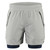 Men 2 in 1 Running Shorts Quick Drying Breathable Active Training Exercise Jogging Marathon Cycle Shorts