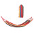 Portable Camping Hammock Lightweight Outdoor Travel Hammock with Hardwood Spreader BarRed with Color Stripe