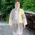 Outdoor Adult Transparent Portable Reusable Waterproof Fashion Hiking Camping Raincoat(White)