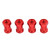 4pcs 12mm RC Aluminum Wheel Hex Hub 15mm Offset Extension Hex Drive Adapter Coupler for TRAXXAS MINI E REVO 1/16 RC CarRed