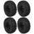 4pcs 1.9in RC Crawler Wheel Tires with Aluminum Alloy Wheel Hubs for 1/10 RC CrawlerBlack