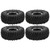 4pcs 1.9in RC Crawler Wheel Tires with Aluminum Alloy Wheel Hubs for 1/10 RC CrawlerBlack