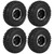 4pcs 1.9in RC Crawler Wheel Tires with Aluminum Alloy Wheel Hubs for 1/10 RC CrawlerBlack