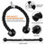 Fitness Pull Rope Set 2 Exercise Handles 3 Carabiner Clips Tricep Pull Down Rope Cable Machine Attachments for Gym Black