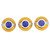 3Pcs Colored Golf Ribbon Balls Ceremony Gift Golf Ball Decorative Ball for Celebration Indoor OutdoorGold Plating Ball