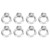 8pcs Eye Nuts Stainless Steel Outdoor Lifting Tools for Ocean Industry Yachts Motor Boats Assault ShipsM6 70kg Load