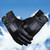 Men Leather Windproof Touch Screen Gloves Winter Warm Waterproof Gloves for Outdoor Activities