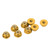 8Pcs 1/24 M2 Anti Loose Nut Aluminium Alloy Flanged Nylon Lining Anti Loose M2 Hex Self Locking Nuts for Axial for SCX24 Gold