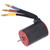 RC 3650 2300KV 4 Pole Waterproof Brushless Motor with 4mm Banana Plug for 1/10 RC Car Upgrade Parts