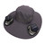 Solar Fan Hat Large Brim Quick Dry Breathable 3 Speeds Wind Long Battery Life Men Sun Hat Solar Fan Fishing Hat Dark Gray