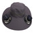 Solar Fan Hat Large Brim Quick Dry Breathable 3 Speeds Wind Long Battery Life Men Sun Hat Solar Fan Fishing Hat Dark Gray