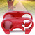 Folding Bike Hollowout Handle Bar Double Stem Ultralight Conversion Accessory(red )