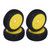 4pcs RC Rubber Tires Strong Grip High Abrasion Resistance Flexible 17mm Wheels for Redcat Yellow