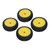 4pcs RC Rubber Tires Strong Grip High Abrasion Resistance Flexible 17mm Wheels for Redcat Yellow