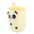 Cute Stuffed Milk Tea Cup Pillow Soft Cotton Bubble Milk Tea Plush Hugging Doll Toy for Home Yellow Panda